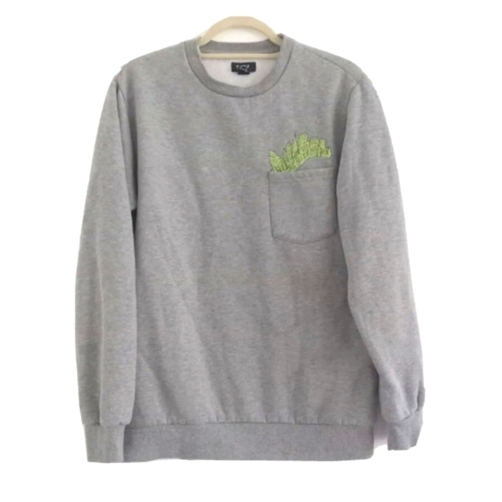 Forever 21 Men Unisex Embroidered New York Pocket Sweatshirt Top